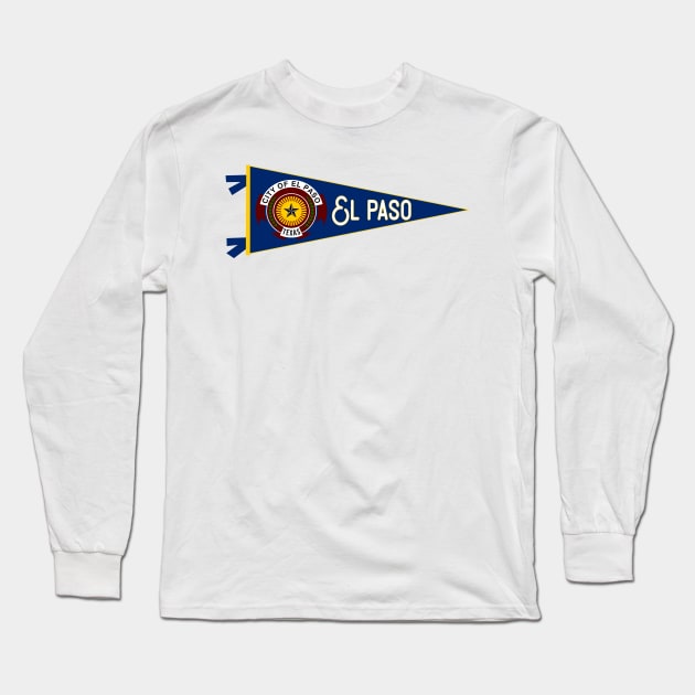 El Paso Flag Pennant Long Sleeve T-Shirt by zsonn